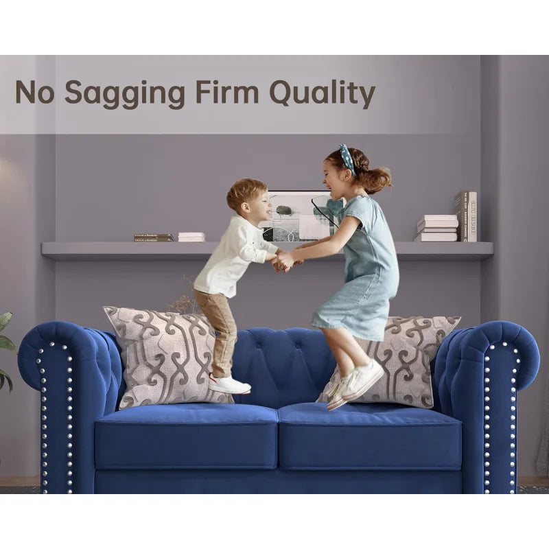 Chair for Living Room,Velvet No Sagging, Living 24'' Comfy Seat Depth, Accent Tool-Free Assemble