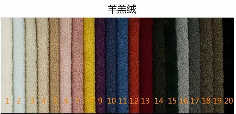 Italian minimalist double three-person small apartment living room sofa lambswool fabric leisure sofa