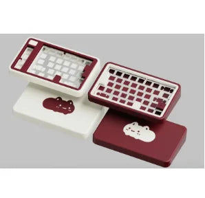 Cute Cat Split Mechanical Keyboard Kit Wireless Tri-mode GASKET Hot-Swap RGB Ergonomic Custom Aluminum Split Gaming Keyboard