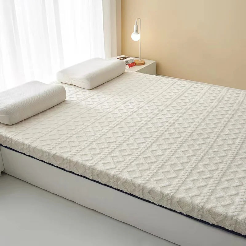 Thick Velvet Mattress Single Double Size Sponge Mattress Cushion Mat Soft Tatami Sleeping Pad