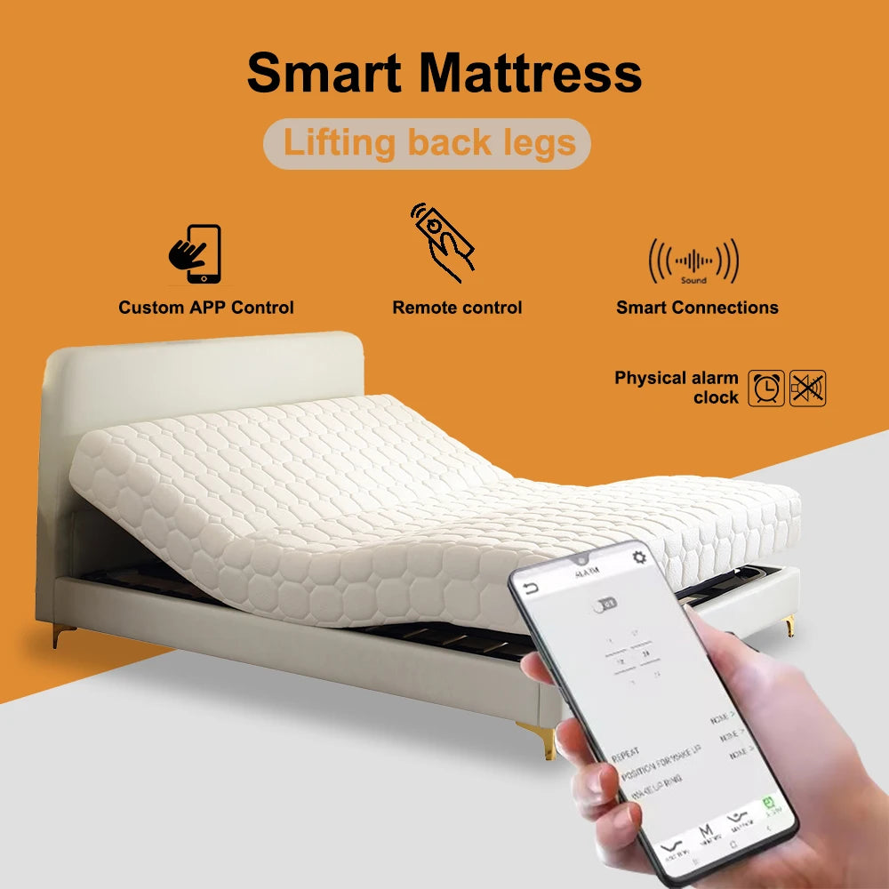 ODM OEM China Made Adjustable Latex Mattresshead and Foot Adjustable Memory Foam Mattress, Wireless Remote Control Foam Mattress
