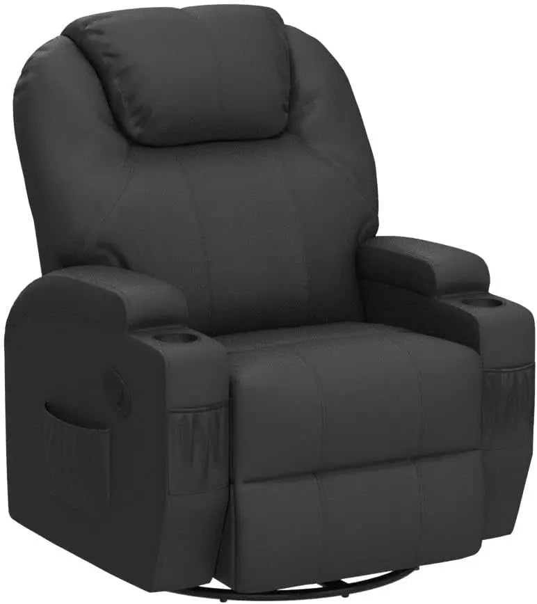 Recliner Chair, Rocking Massage Chairs, Home Reclining Sofa Chair, PU Leather, Ergonomic Living Room Chair with Cup Holders