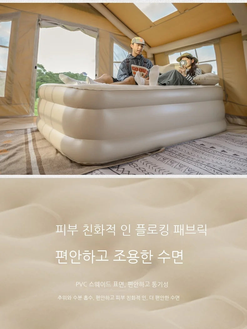Lohascamping double Self-inflating Mattress Thick 40cm Compact Folding Camping Mattress Sleeping Bed Pad Air bed Mat floor
