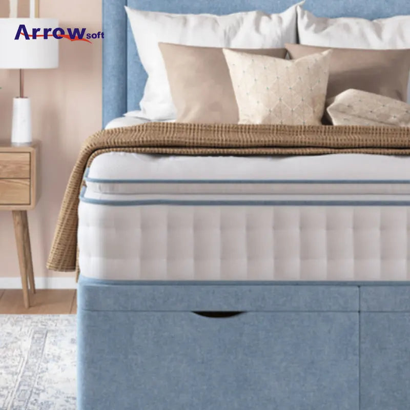 King or queen size gel memory natural latex foam silence and individual anti fatigue compress pocket spring mattress