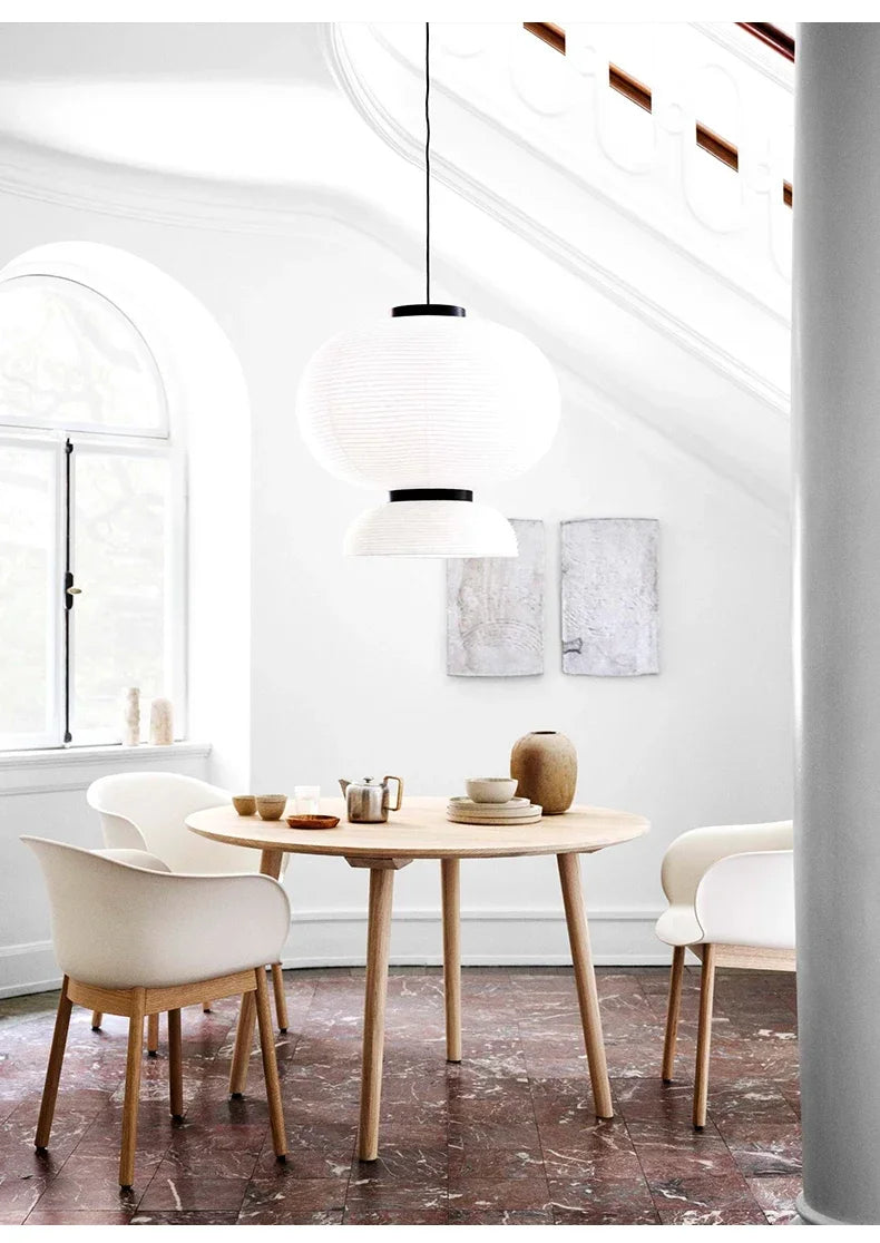 Wabi Sabi Style Rice Paper Chandeliers Japan Style Hanging Light for Ceiling Living Room LED Room Decor Lustre Pendant Lights