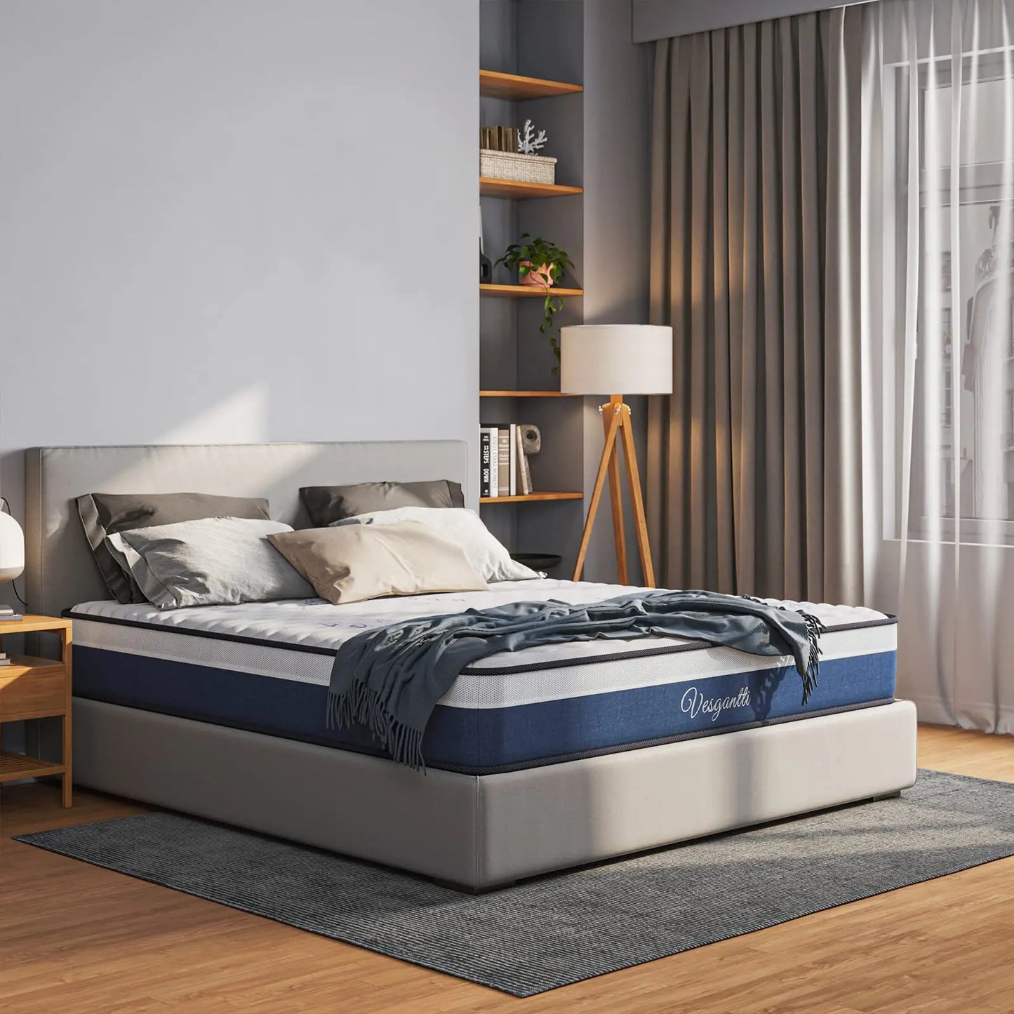 10 Inch Hybrid Mattress with Breathable Memory Foam and Individual Pocket Spring-Medium Firm