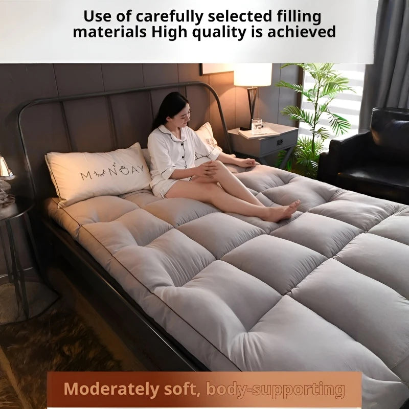 Summer thickening tatami mattress Feather down soft mattress foldable futon folding soft mattresses
