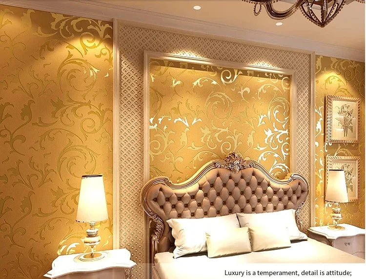 3D Grey Victorian Damask Embossed Wallpaper Roll Home Decor Living Room Bedroom Wall Coverings Silver Floral Luxury Wall Paper