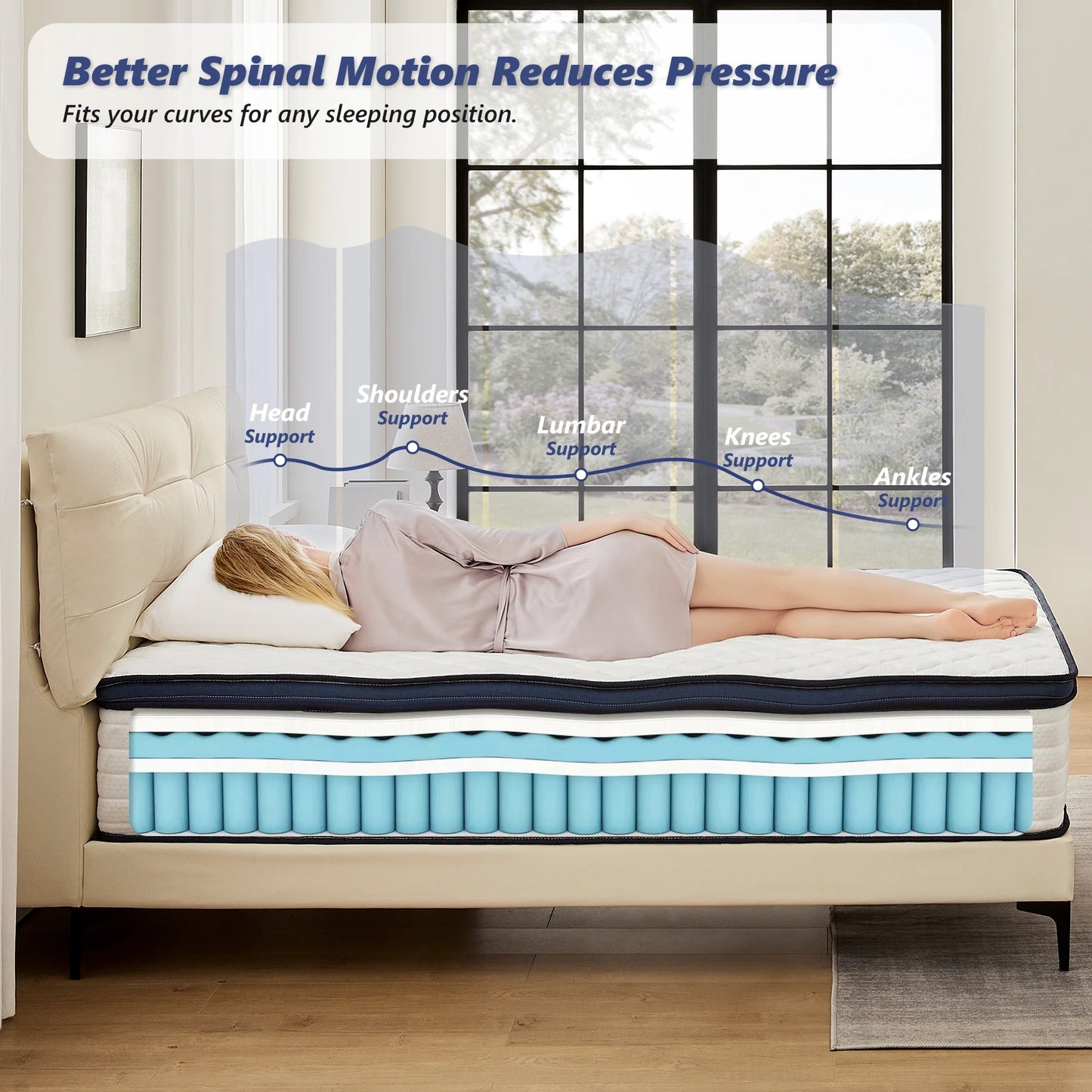 Standard Mattress Hotel Mattress Pocket Spring Mattress Soft and Comfortable Memory Foam Matelas