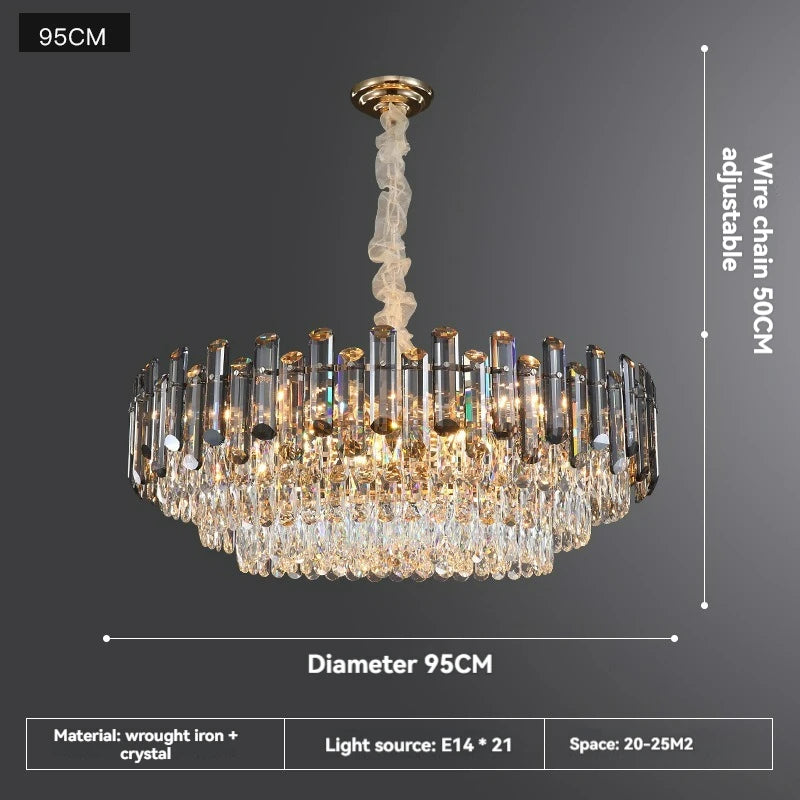 Post-modern Simple and Luxurious Crystal Chandelier Living Room Lamps Dining Room Decoration Household Led Indoor Lighting