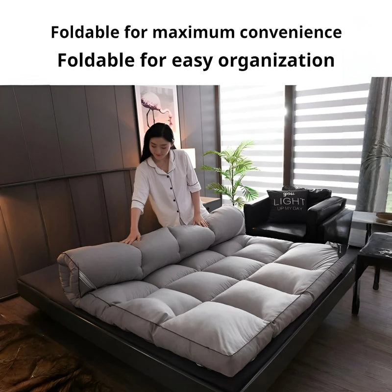 Summer thickening tatami mattress Feather down soft mattress foldable futon folding soft mattresses