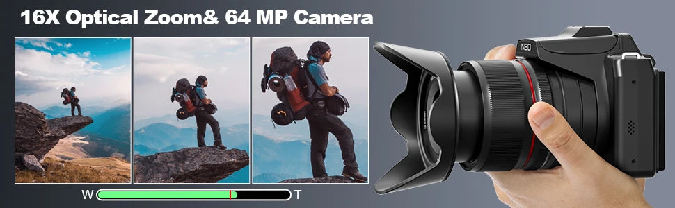 NBD 5K Digital Cameras For Photography, 16X Optical Zoom Camera With WiFi & App Control,64MP Vlogging Camera With 3-inch Screen