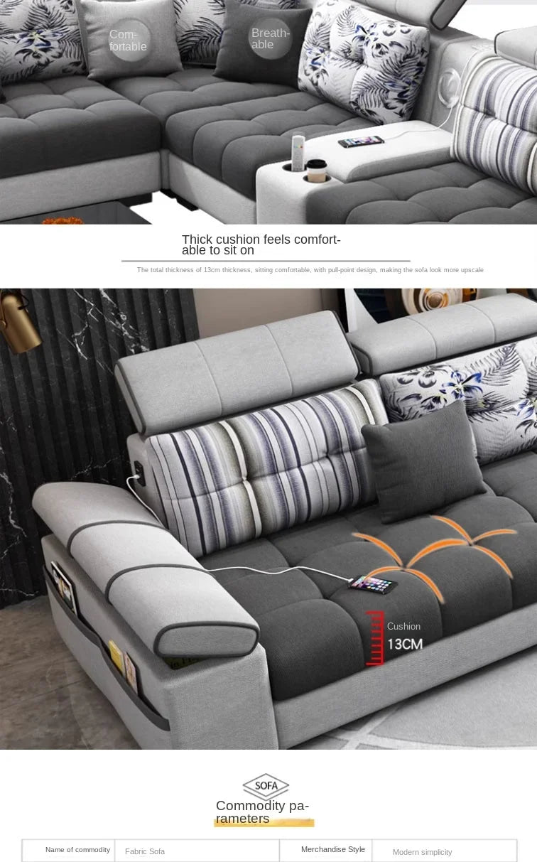 Gray Large Wood Sofas Filler Waterproof Design Lazy Lounges Puffs Couch Salon Recliner Luxury Canape Salon Furniture Home