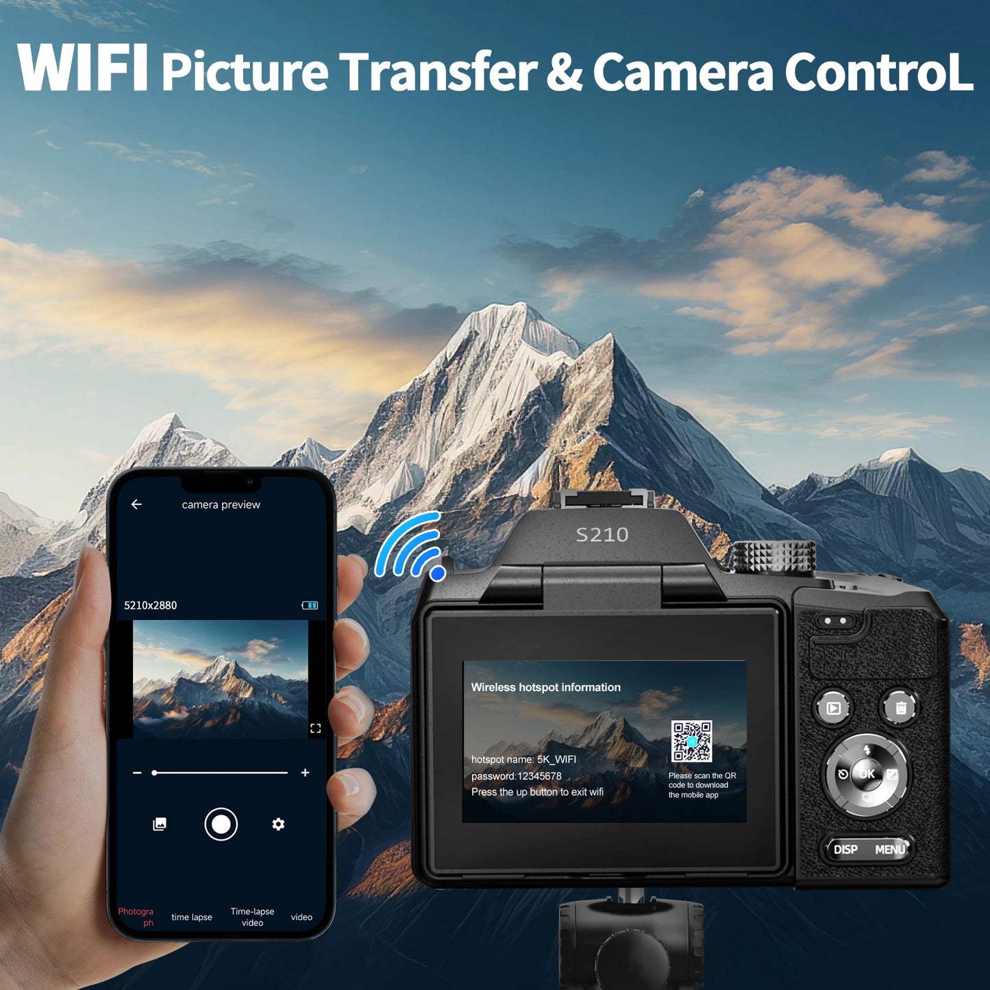 NBD 5K&64MP Digital Cameras For Photography, 16X Optical Zoom Camera With WiFi & App Control, Vlogging Camera With Auto Focus