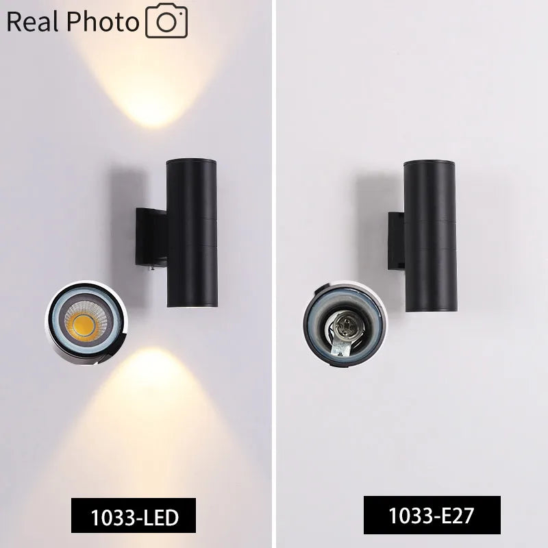 JoollySun Wall Light Outdoor Lamp Home Decor Lighting for Balcony Garden LED Waterproof Aluminium Modern Wall Mounted Sconces