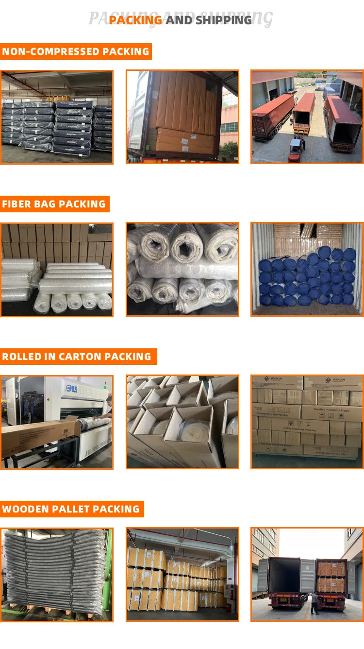 Hotel king Size Medium Firm Latex Pillow Top Full Size Bedroom Spring Comfortable Mattresses Rolled up in Box