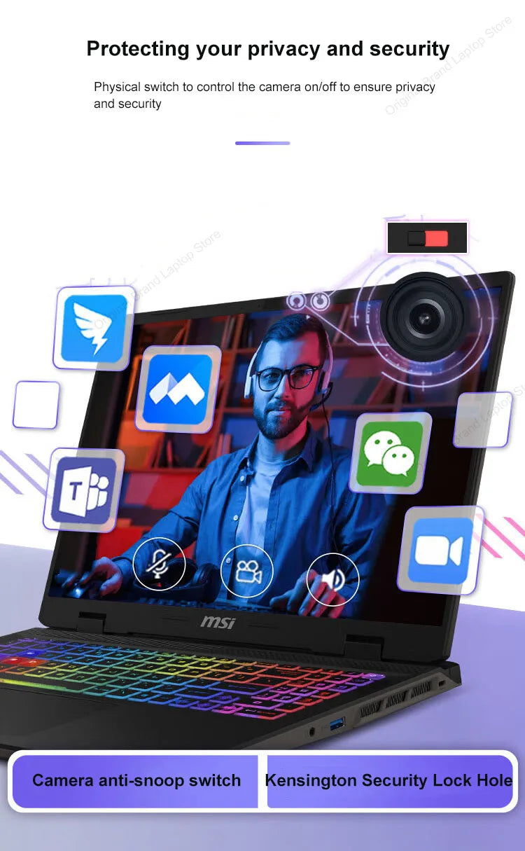 2024 MSI Sword 16 HX Laptop 16 Inch 2.5K QHD 240Hz IPS Screen Notebook i7-14700HX 16GB 1TB SSD RTX4060 Gaming Netbook Computer
