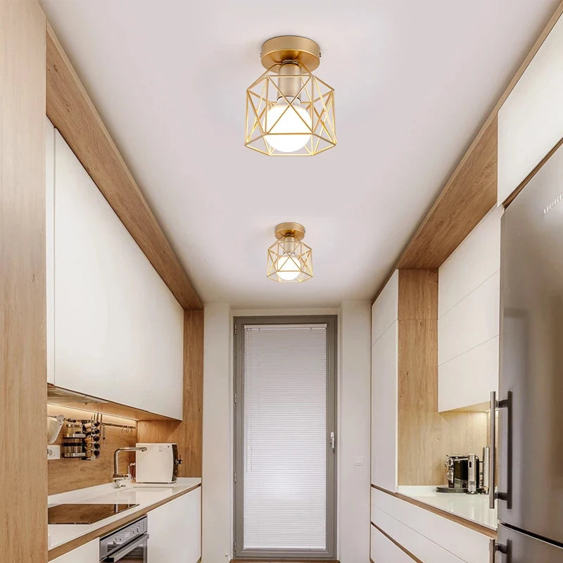Industrial Pendant Light Adjustable Hanging Lamp for Ceiling Light Fixture Metal Cage Chandelier Lighting for Island Dining Room