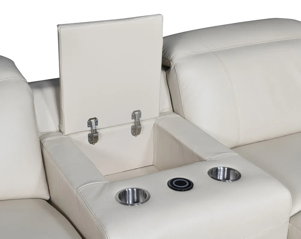 Italian Leather Furniture Set Living Room Electric Motion Sectional Power Recliner Sofa