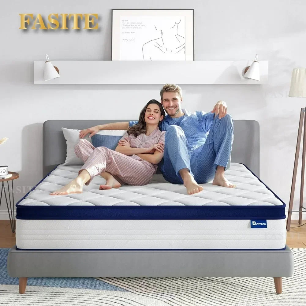 Mixed Spring Mattress with Comfortable Foam and Pocket Coil 12 Inch Box Full Mattress