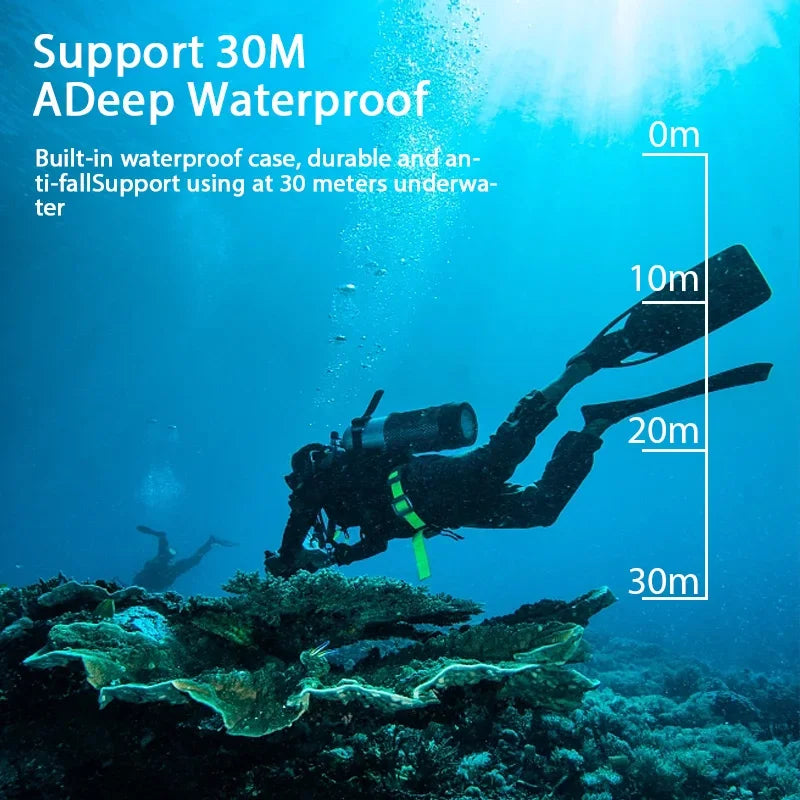 Portable Action Cameras Waterproof Camera with Remote Control Outdoor Cycling Record HD Digital Cameras Photography Camera