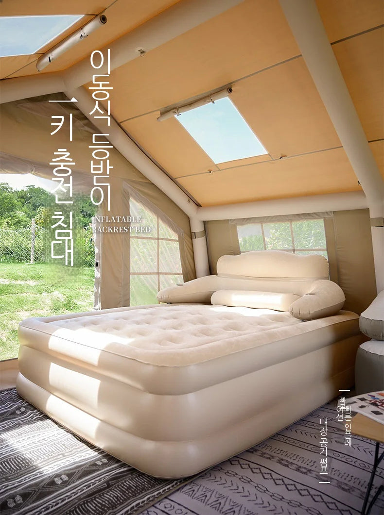 Lohascamping double Self-inflating Mattress Thick 40cm Compact Folding Camping Mattress Sleeping Bed Pad Air bed Mat floor