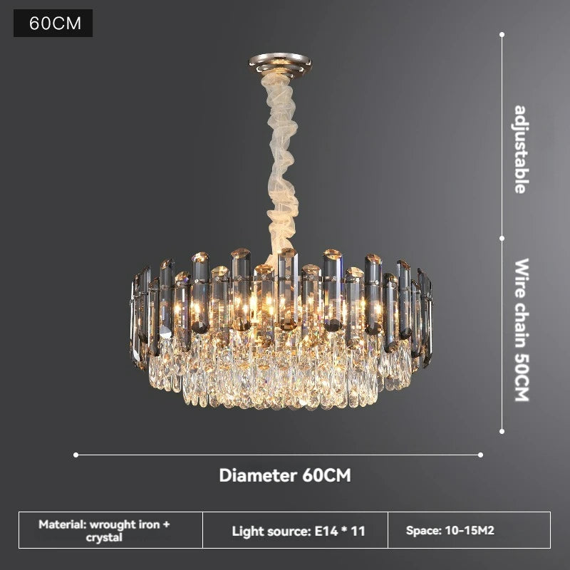 Post-modern Simple and Luxurious Crystal Chandelier Living Room Lamps Dining Room Decoration Household Led Indoor Lighting
