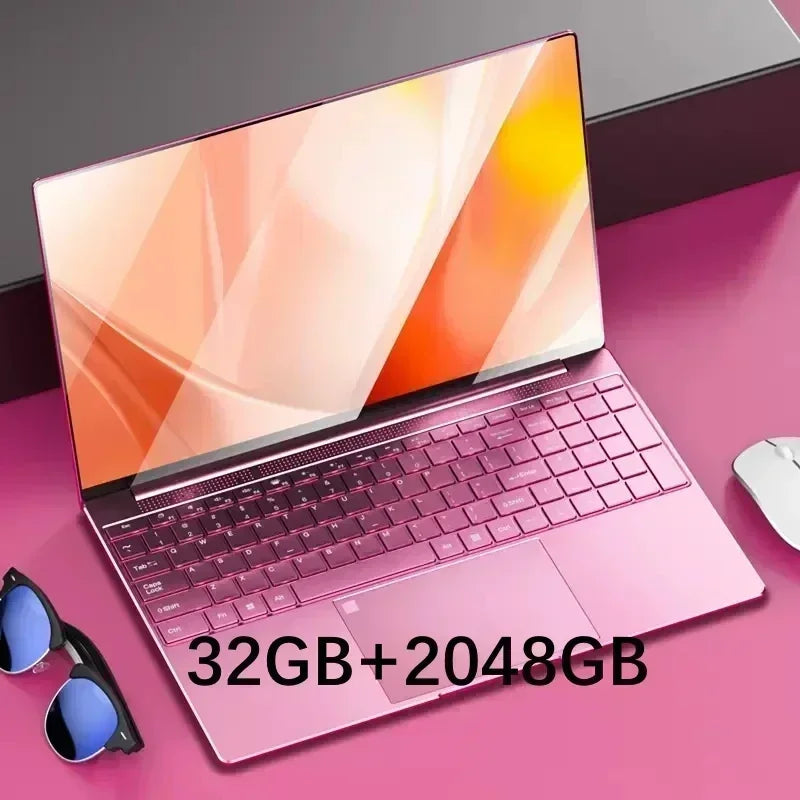 2025 Laptop 15.6 Inch 32GB Ram DDR4 2048GB SSD Windows 11 Notebook Pc Gamer Intel N5095 Office Computer WIFI Backlit Fingerprint