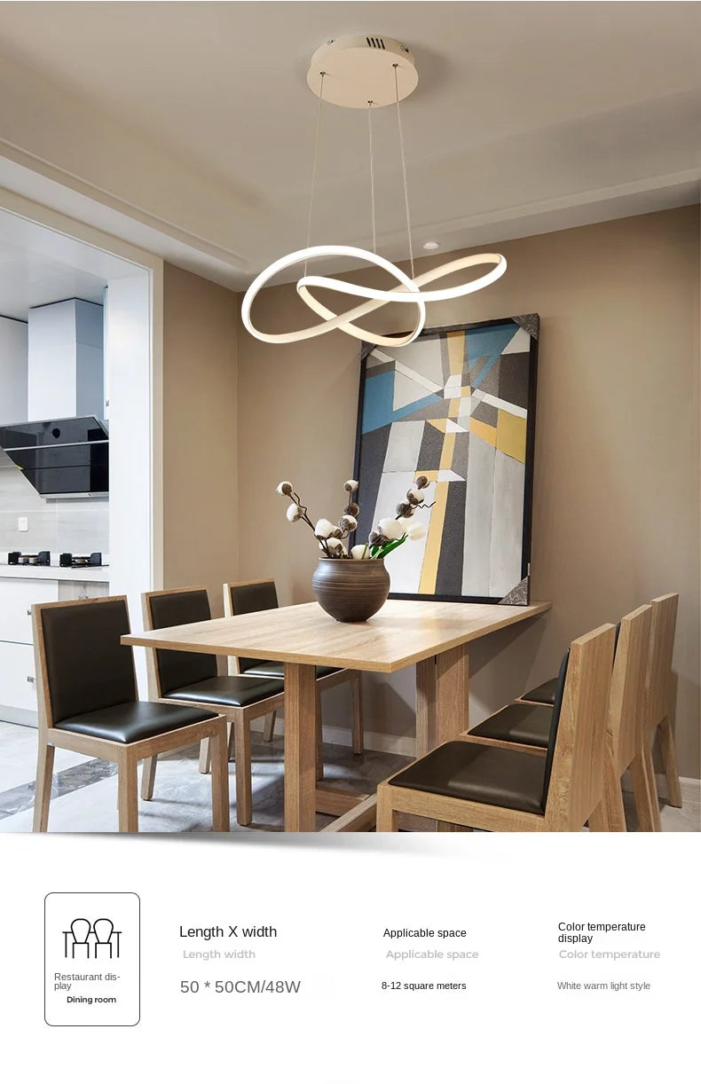 Dining Room Lamp Personality Creativity Clover Restaurant Pendant Lamp Nordic Modern Simple Dining Room Hotel Art Bar Lamp