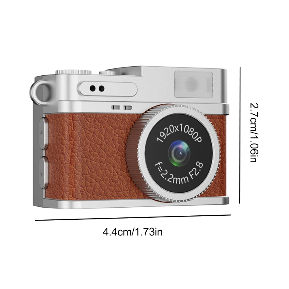 S150 Retro Digital Camera Mini Video Cam Photography Point Camera 1080P Pocket Video Recorder with LED Flash Light for Kids Toys