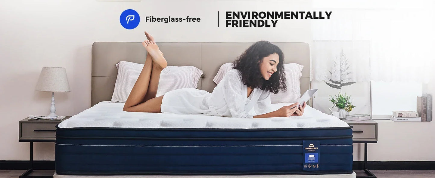 Queen ,14 Inch Gel Memory Foam Hybrid Mattress in a Box,Motion Isolation Individually Pocket Innerspring ,Pressure Relie