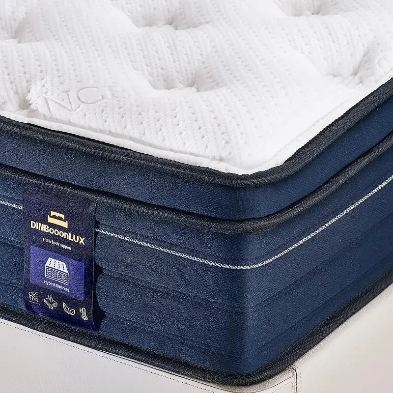 Queen ,14 Inch Gel Memory Foam Hybrid Mattress in a Box,Motion Isolation Individually Pocket Innerspring ,Pressure Relie