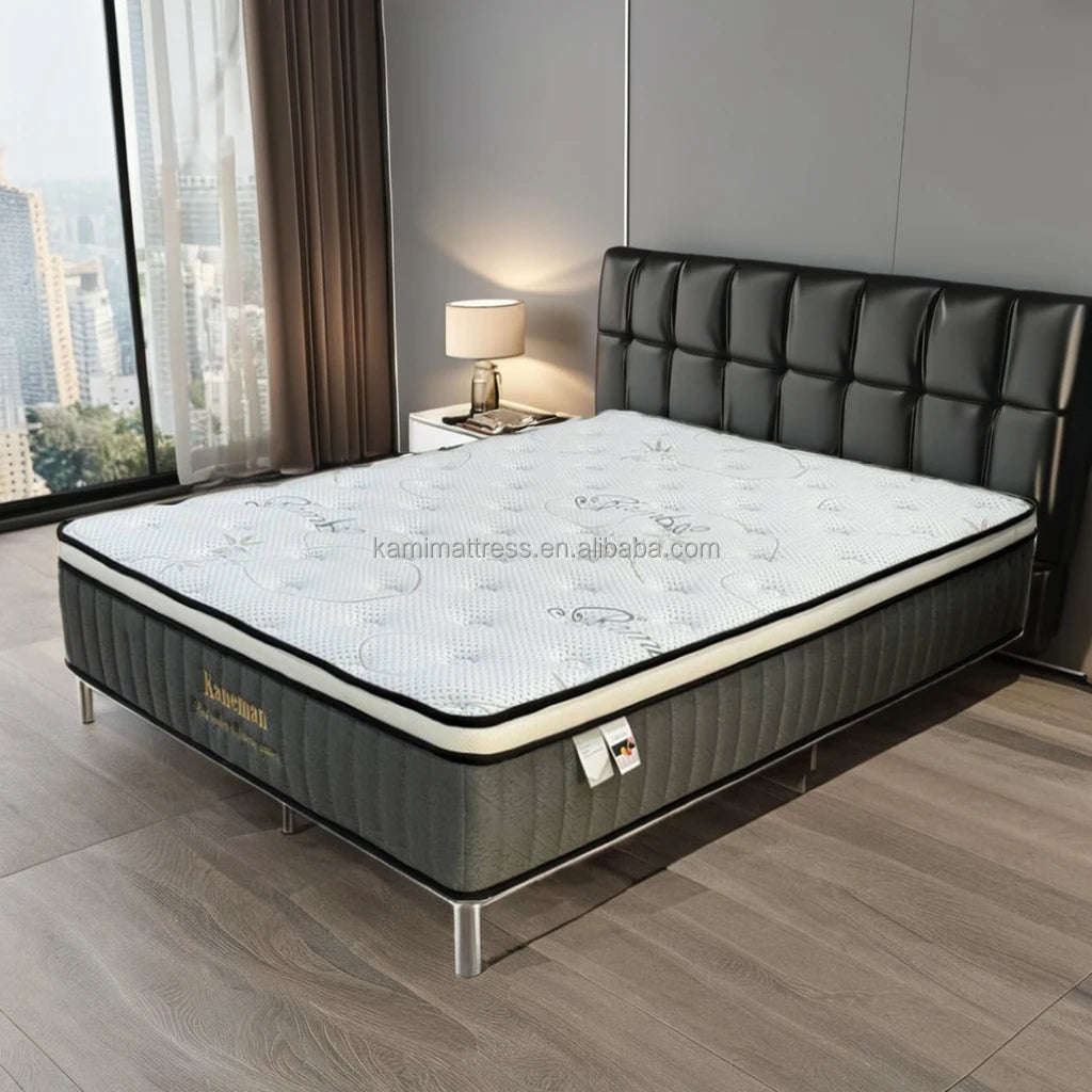 Import Luxury Hotel Queen king Size Custom Mattress 35cm Compress Memory Foam the Best Pocket Spring Mattress From Supplier