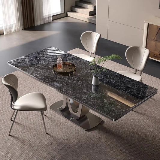 Kitchen Luxury Dining Table Modern Study Large Industrial Bar Living Room Home Furniture Mesas De Comedor Extended Garden JGY