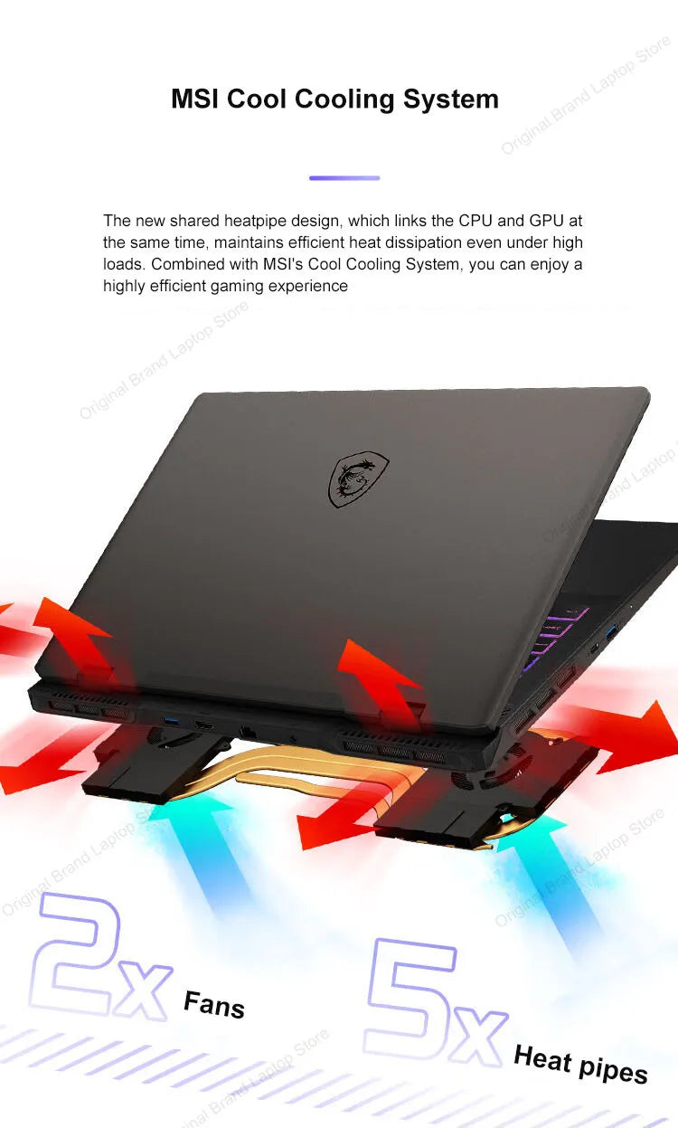 2024 MSI Sword 16 HX Laptop 16 Inch 2.5K QHD 240Hz IPS Screen Notebook i7-14700HX 16GB 1TB SSD RTX4060 Gaming Netbook Computer