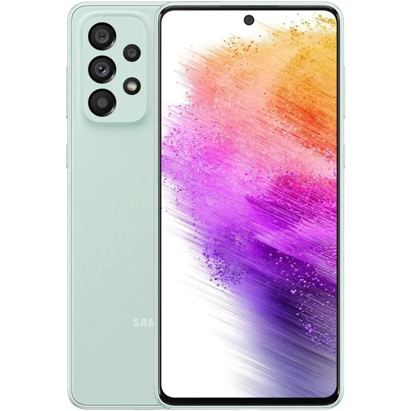 Original Samsung Galaxy A73 A736B Dual Sim 6.7" AMOLED 128GB 26GB ROM Snapdragon Octa Core NFC 5G Mobile Phone