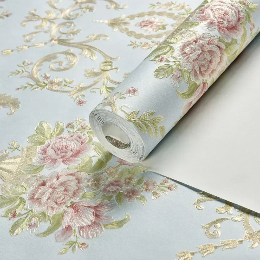 Floral Wallpaper Self-adhesive Warm Girl Bedroom 3d Thickening Wall Decoration Stickers Living Room Restaurant Sofa Background