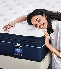 Queen ,14 Inch Gel Memory Foam Hybrid Mattress in a Box,Motion Isolation Individually Pocket Innerspring ,Pressure Relie