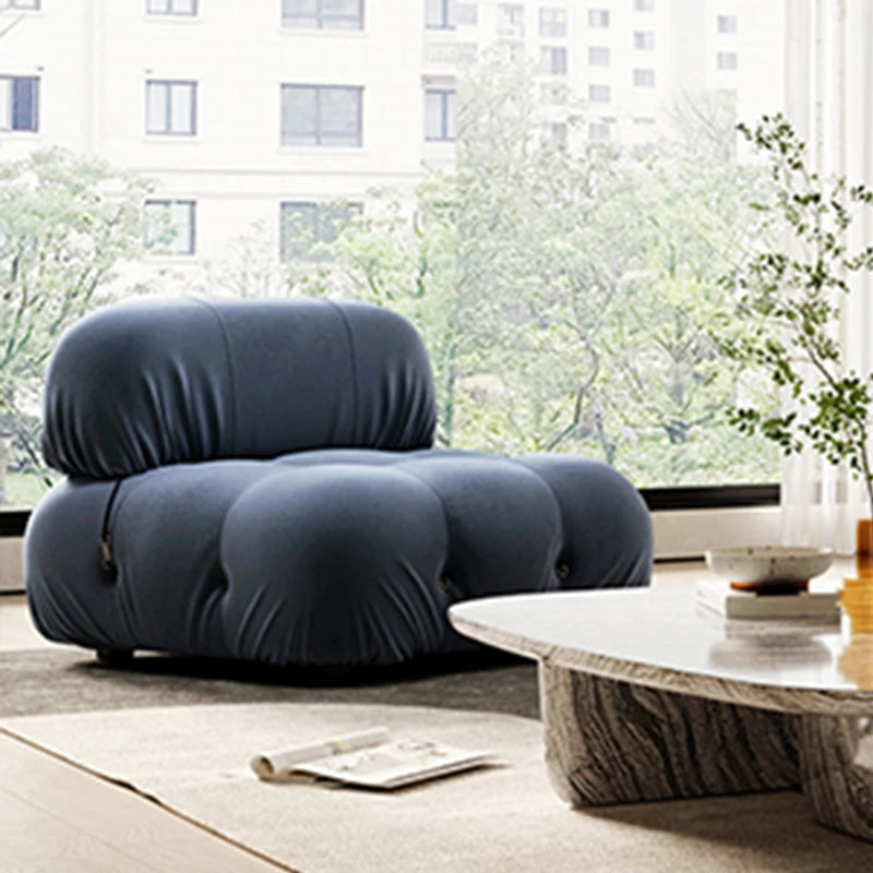 Combination square sofa Mario bedroom small apartment full sponge vacuum compression Living room leisure chair lazy fabric sofa