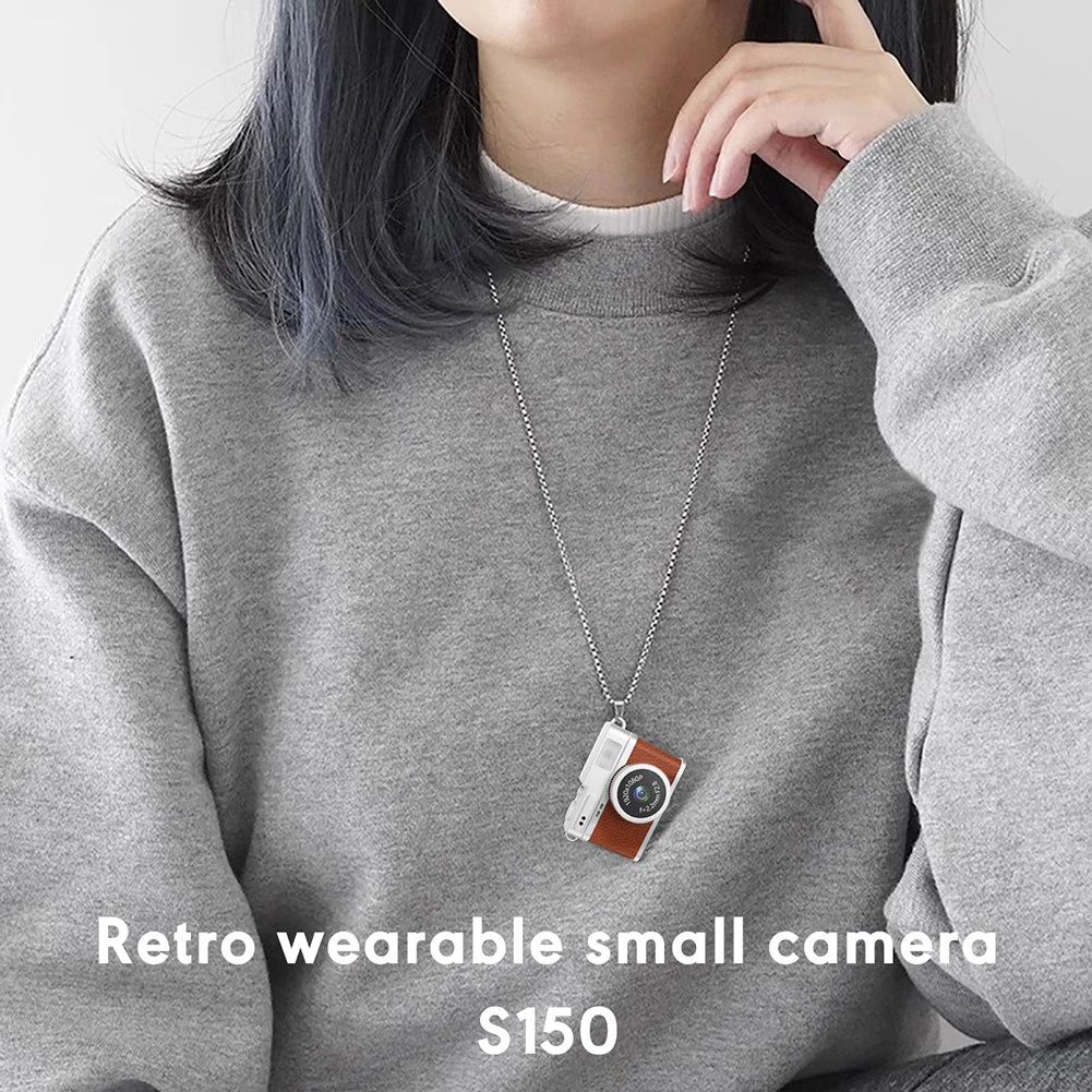 S150 Retro Digital Camera Mini Video Cam Photography Point Camera 1080P Pocket Video Recorder with LED Flash Light for Kids Toys