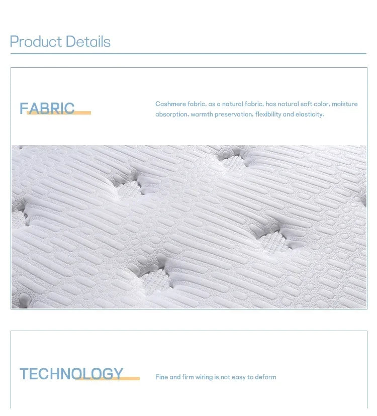 12 Inch Queen Size Memory Foam Mattress 26CM High Density Foam Compress Pocket Spring Mattresses for King Size Bed