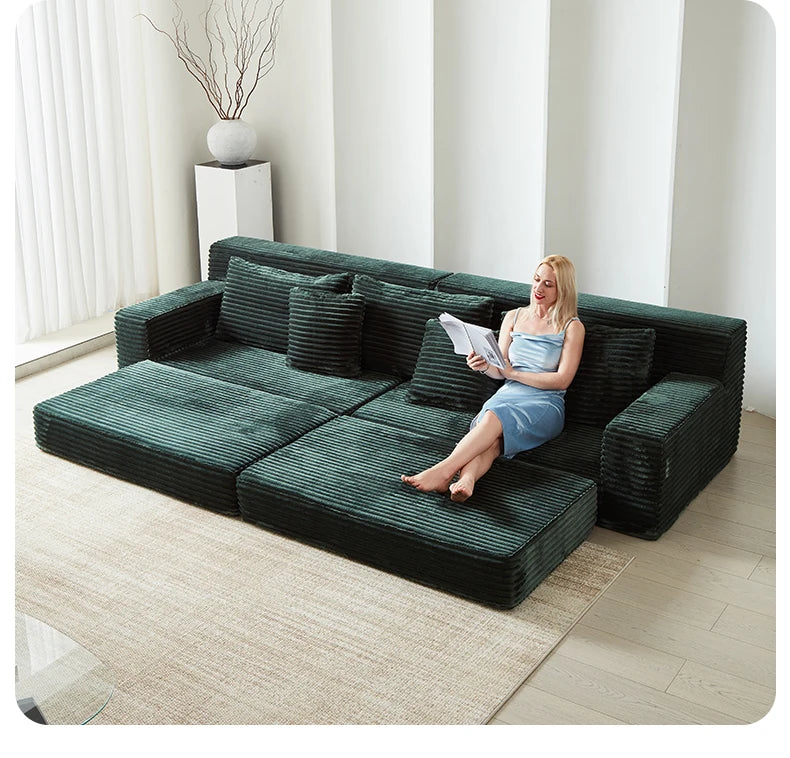 Designer Living Room Couch Bed Fabric Modern Foldable 2025 Boneless Sofa Puffs Vacuum Sleeper Woonkamerbanken Furniture Home