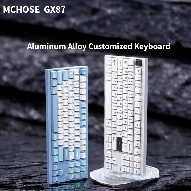 MCHOSE GX87V2 Mechanical Keyboard Wireless Tri-mode Hot-Swap GASKET RGB Quick Release Custom CNC Aluminum Office Gaming Keyboard