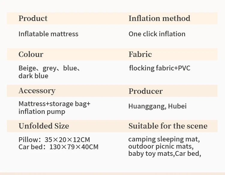 Luxury Twin Size Automatic Inflatable Mattress Camping air Bed with Carry Bags Manufacture Directly Supply