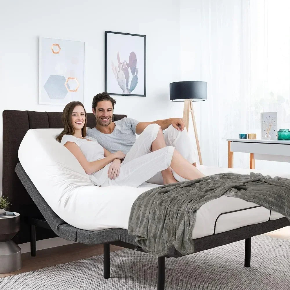 Adjustable Bed Frame, Adjustables Zero Gravity Massage Beds Frame with Wireless Remote, Adjustable Bed Base Head & Foot Massage