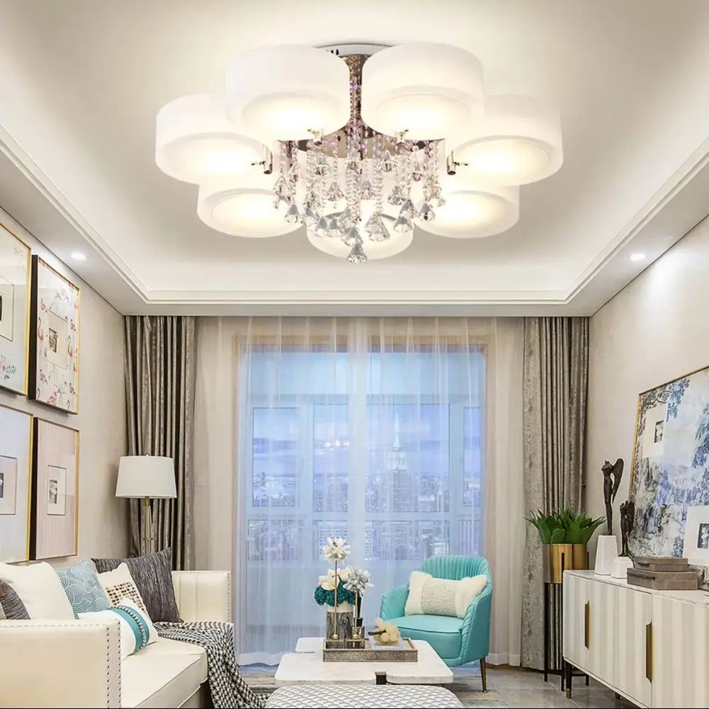 LED Crystal Ceiling Light Chandelier Lamp, 5/7 Head