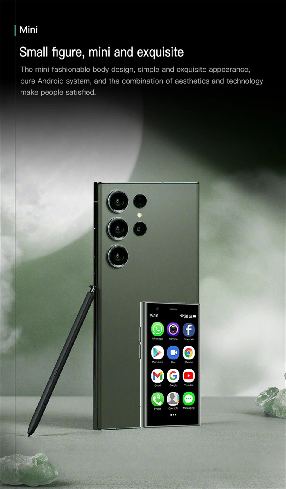 SOYES S23 Pro 3.0" Android8.1 Mini Smartphone 2GB RAM 16GB ROM Dual SIM Standby 1000mAh 3G Network Compact Mobile Phone
