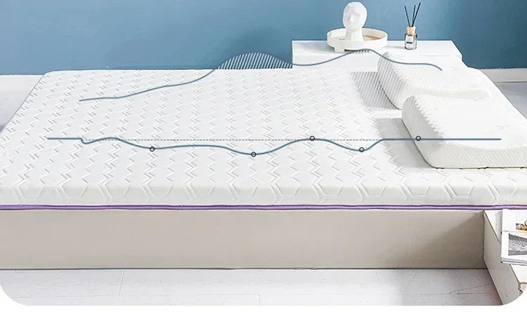 Foldable Natural Latex Mattress for Double Single Bed King Size Mat In Dormitory Hotels Bedroom Furniture Household Thickened