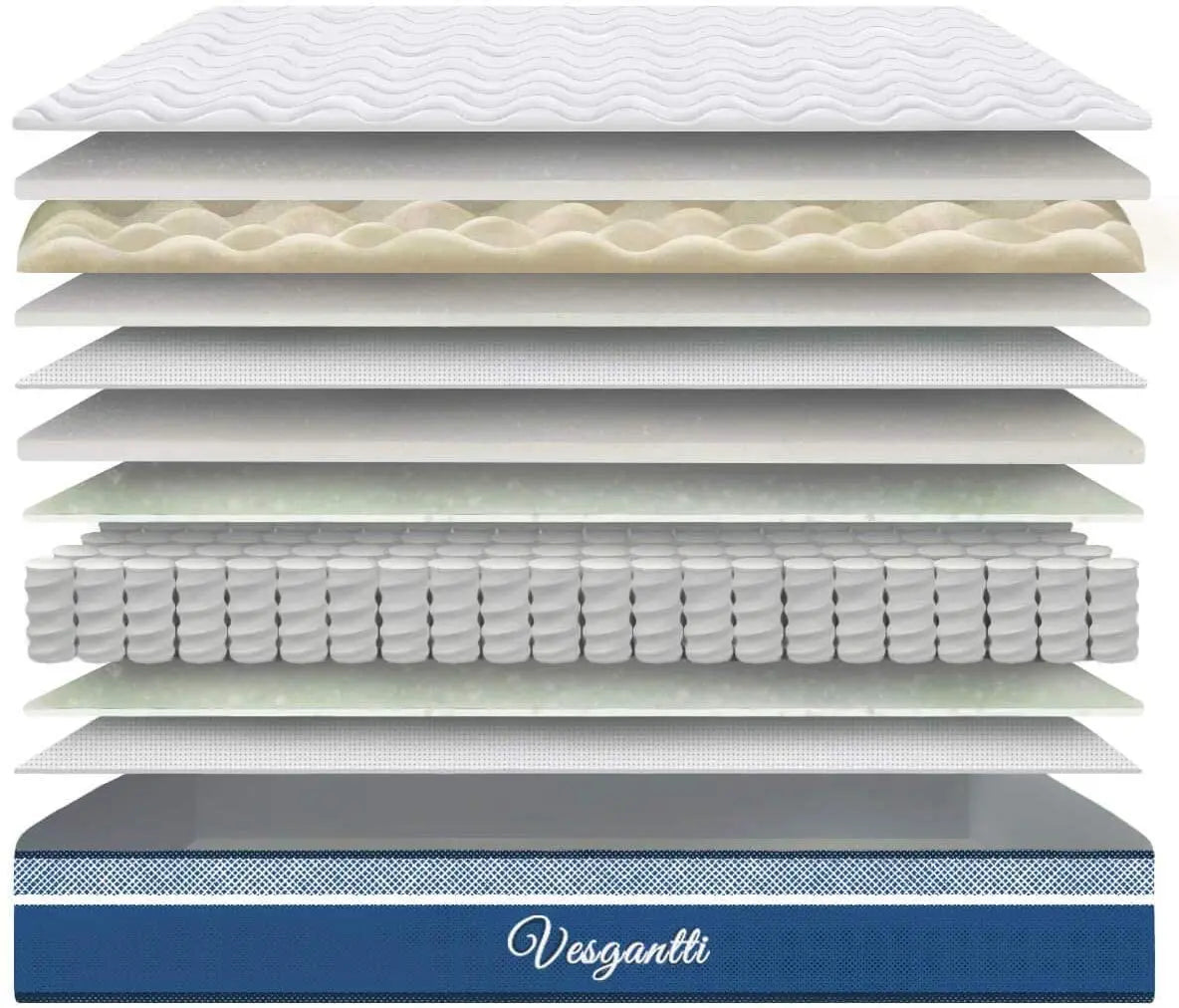 10 Inch Hybrid Mattress with Breathable Memory Foam and Individual Pocket Spring-Medium Firm