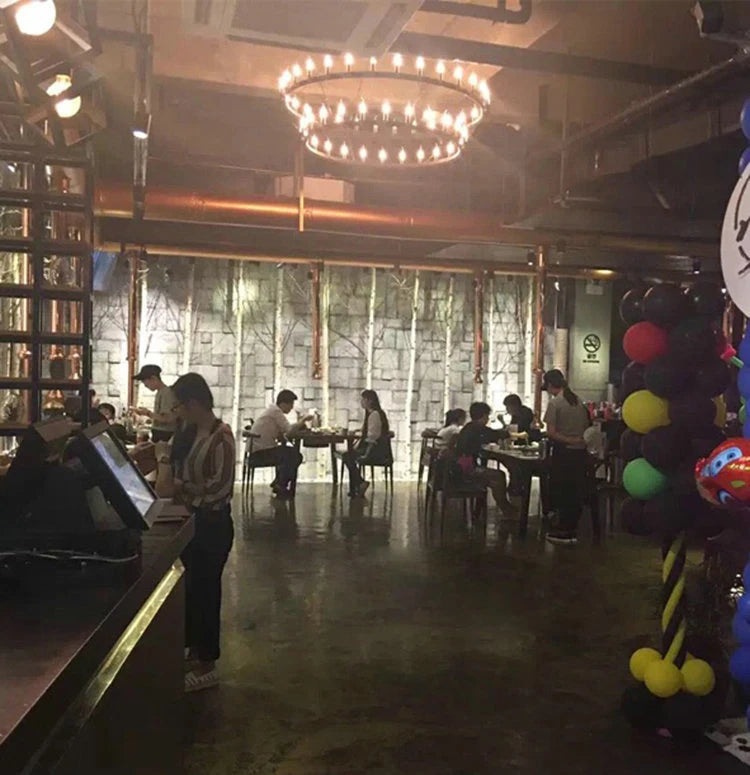 Modern American Retro Iron Pendant Lamp Vintage Industrial Led Droplight Round Cafe Restaurant Bar Knight Candle Chandelier